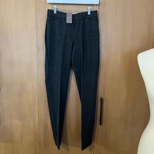 JJill Ponte Slim Leg Pants, pull on, charcoal twill Heather, misses XS, NWT